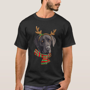 Labrador Retriever Dog Christmas Reindeer Santa Ha T-Shirt