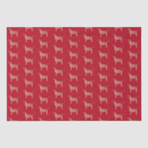 Labrador Retriever Dog Christmas Silhouette Red Tissue Paper