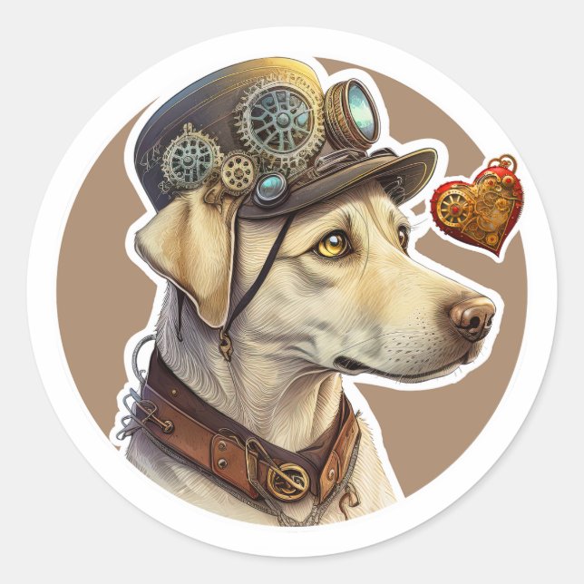 Labrador Retriever Dog Classic Round Sticker (Front)