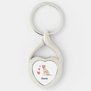 Labrador Retriever Dog Custom Name Key Ring