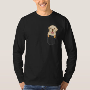 Labrador Retriever Dog Cute Puppy pocket T-Shirt