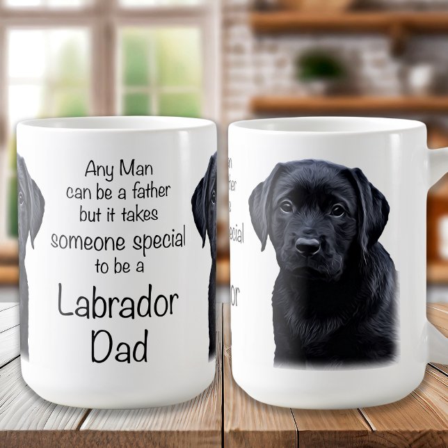 Labrador Retriever Dog Dad Cute Puppy Fathers Day  Coffee Mug (Creator Uploaded)
