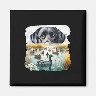 Labrador Retriever Dog Dogs Us Flag Duck Hunter Magnet