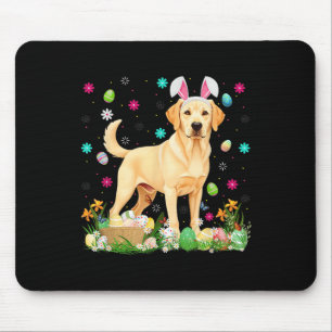 Labrador Retriever Dog Easter Egg Hunt Bunny Ear E Mouse Pad