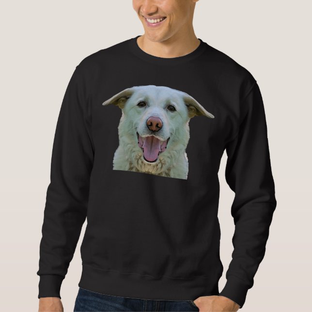Labrador Retriever Dog Face Painting Mask Sweatshirt (Front)