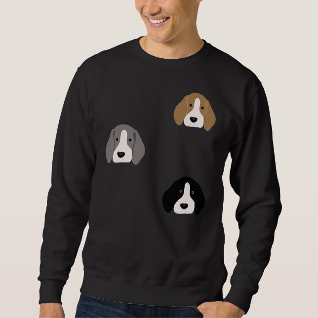 Labrador Retriever Dog Faces Pack Sticker For Dog Sweatshirt (Front)