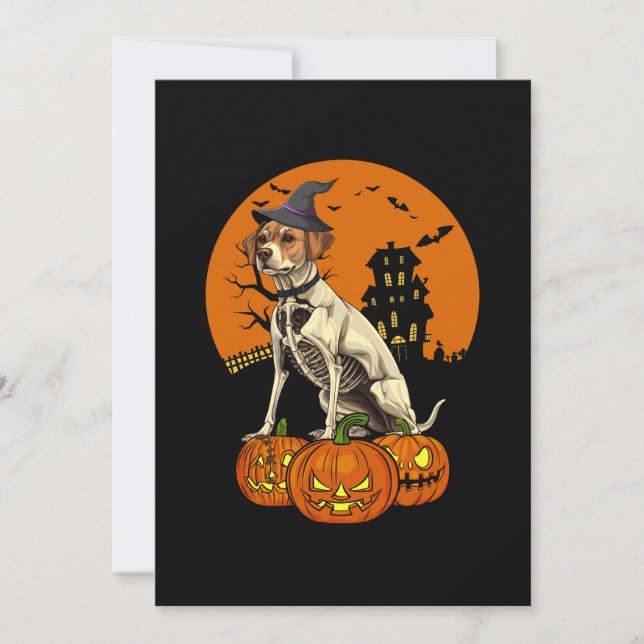 Labrador Retriever Dog Halloween Invitation (Front)