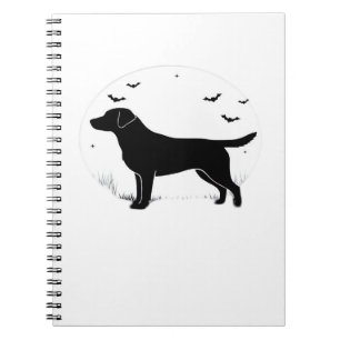 Labrador Retriever Dog � Halloween Moon Silhouette Notebook