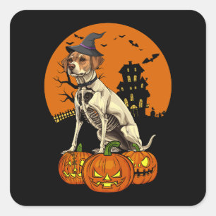 Labrador Retriever Dog Halloween Square Sticker