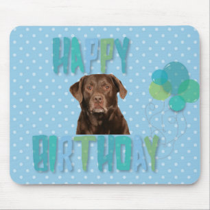 Labrador Retriever Dog Happy Birthday Mouse Pad