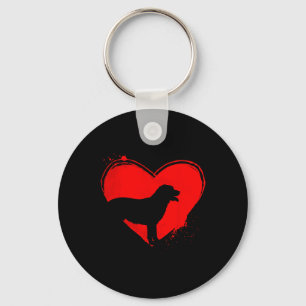 Labrador Retriever Dog Heart Shape Valentine Dog L Key Ring