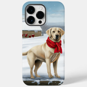 Labrador Retriever Dog in Snow Christmas Case-Mate iPhone 14 Pro Max Case