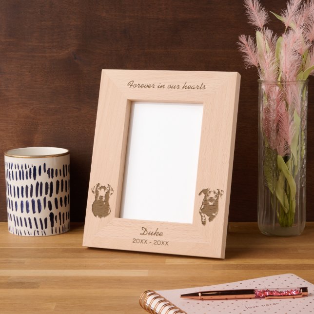 Labrador Retriever Dog Memorial Etched Frames (Left)