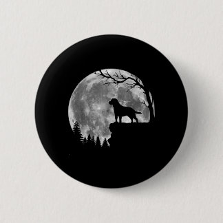 Labrador Retriever Dog Moon Silhouette Halloween 6 Cm Round Badge