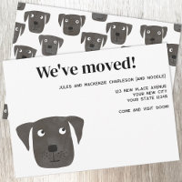 Labrador Retriever Dog New Address Announcement