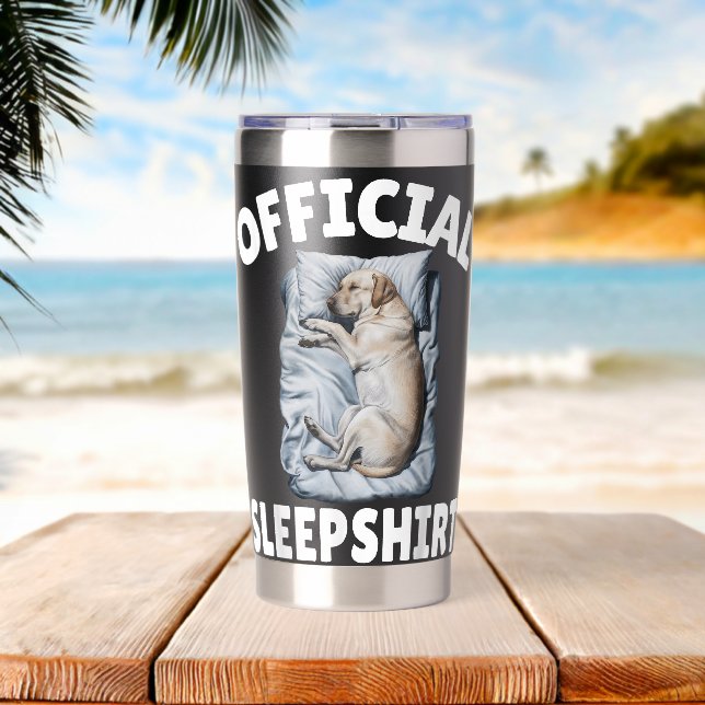 Labrador Retriever Dog Official Sleepshirt Napping Insulated Tumbler (Beach (Rotated))