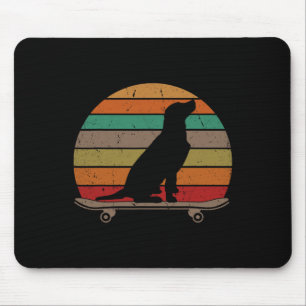 Labrador Retriever Dog On Skateboard Funny Skatebo Mouse Pad