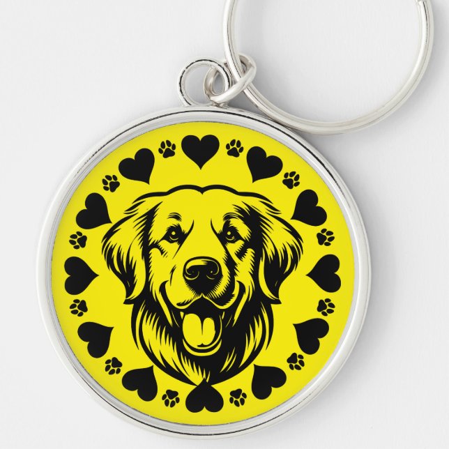 Labrador Retriever Dog Owner Key Ring (Front)