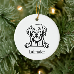 Labrador Retriever dog Personalised Pet Ornament, Ceramic Ornament