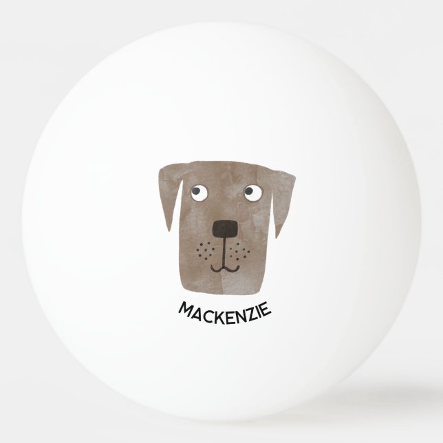 Labrador Retriever Dog Personalised Ping Pong Ball (Front)