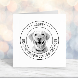 Labrador Retriever Dog Pet Photo Round Self-inking Stamp