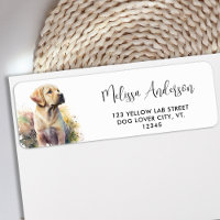 Labrador Retriever Dog Puppy Modern Return Address