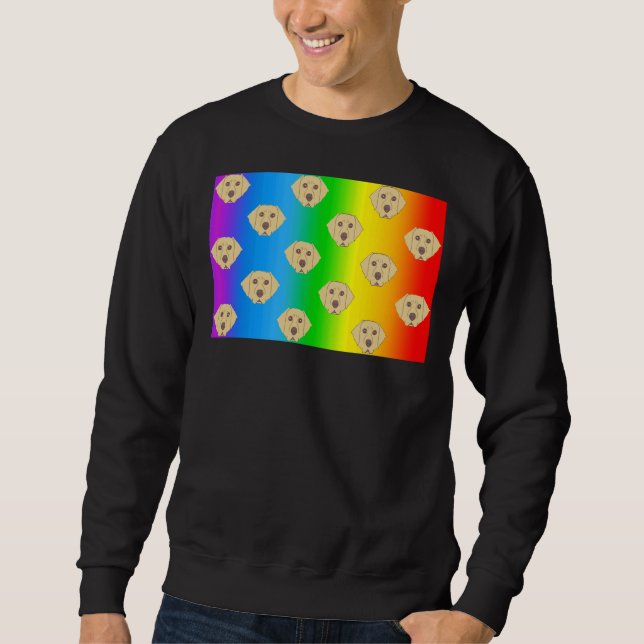 Labrador Retriever Dog Rainbow Face Mask Sweatshirt (Front)