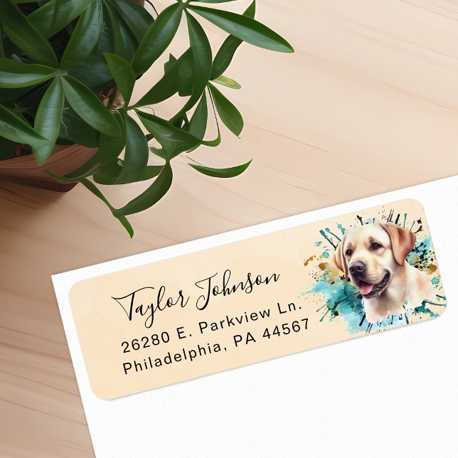 Labrador Retriever Dog Return Address Label (Creator Uploaded)