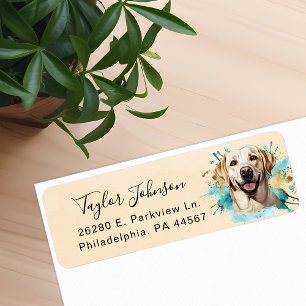 Labrador Retriever Dog Return Address Label