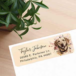 Labrador Retriever Dog Return Address Label