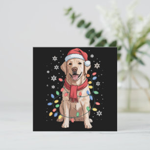 Labrador Retriever Dog Santa Clause Hat Xmas Xmas Holiday Card
