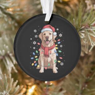 Labrador Retriever Dog Santa Clause Hat Xmas Xmas Ornament