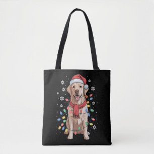 Labrador Retriever Dog Santa Clause Hat Xmas Xmas Tote Bag