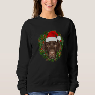 Labrador Retriever Dog Santa Merry Christmas Dogs Sweatshirt