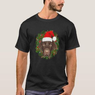 Labrador Retriever Dog Santa Merry Christmas Dogs T-Shirt