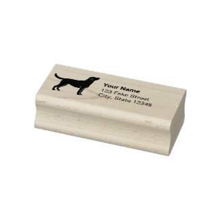 Labrador Retriever Dog Silhouette Address Stamp