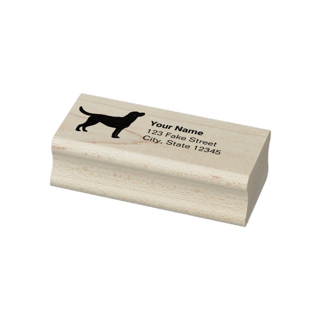 Labrador Retriever Dog Silhouette Address Stamp (Stamp)