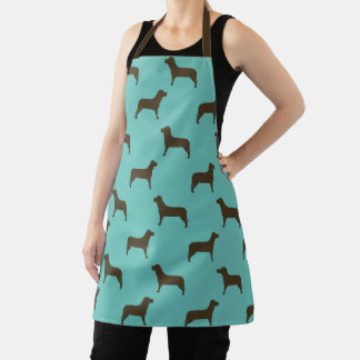 Labrador Retriever Dog Silhouette Pattern Apron