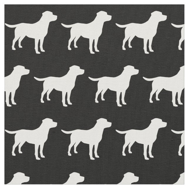 Labrador Retriever Dog Silhouette Pet Lab Fabric (Close Up)