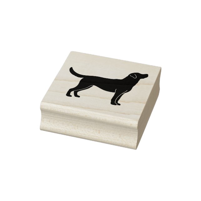 Labrador Retriever Dog Silhouette Rubber Stamp (Stamp)