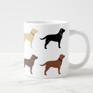 Labrador Retriever Dog Silhouettes  Labs Large Coffee Mug