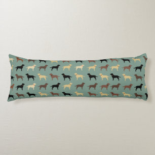 Labrador Retriever Dog Silhouettes Pattern Labs Body Cushion