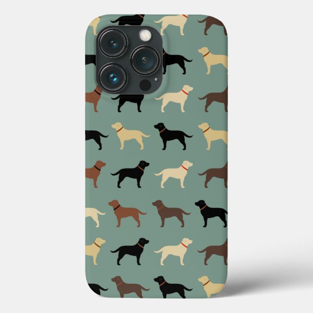 Labrador Retriever Dog Silhouettes Pattern Labs Case-Mate iPhone Case (Back)