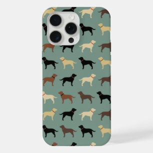 Labrador Retriever Dog Silhouettes Pattern Labs iPhone 15 Pro Max Case