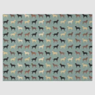 Labrador Retriever Dog Silhouettes Pattern Labs Tissue Paper