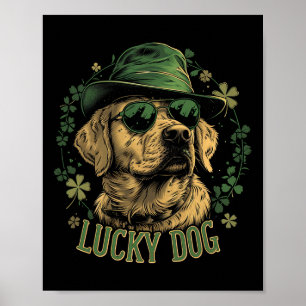 Labrador Retriever Dog St. Patrick's Day Saint Pad Poster