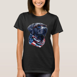 Labrador Retriever Dog USA Flag Canine 4th Of Jul T-Shirt