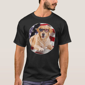 Labrador Retriever Dog Usa Flag Patriot T-Shirt