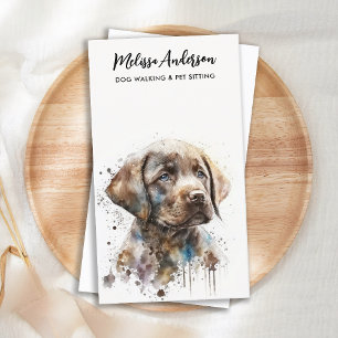 Labrador Retriever Dog Walker Pet Sitter Puppy Business Card