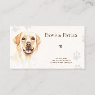 Labrador Retriever Dog Walker Pet Sitting Business Card
